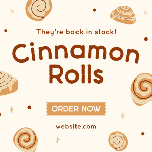 Quirky Cinnamon Rolls Instagram post Image Preview
