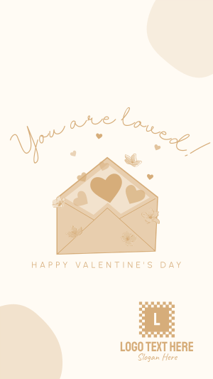 Valentine Envelope Instagram story Image Preview