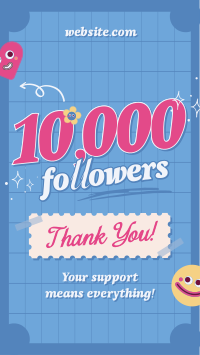 Playful Thank You Follower TikTok Video Design