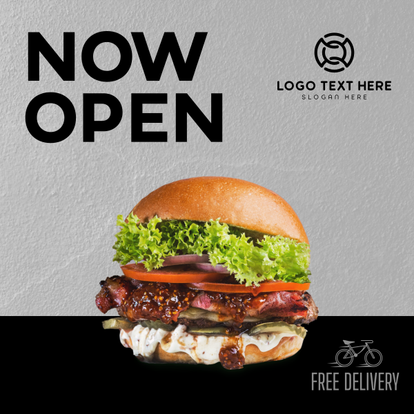 Burger Shop Opening Instagram Post Design Image Preview