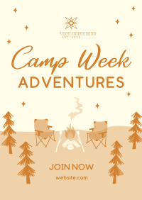 Moonlit Campground Flyer Design