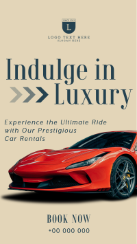 Luxurious Car Rental Service TikTok video Image Preview