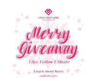 Merry Giveaway Announcement Facebook Post Design
