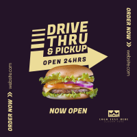 Fast Food Drive-Thru Instagram Post Design