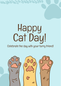 Cat Day Paws Poster Image Preview