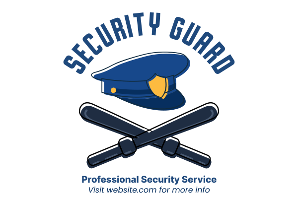 Security Hat and Baton Pinterest Cover Design Image Preview