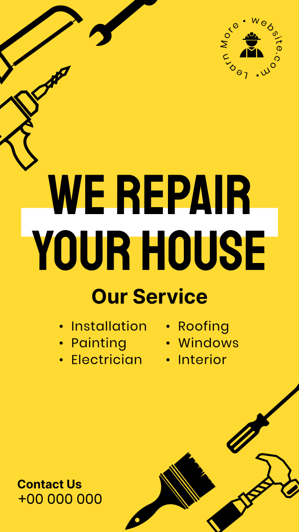 Your House Repair Instagram Story Design Image Preview