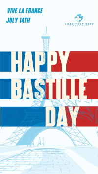 Bastille Day Facebook Story Design