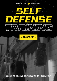 Self Defense Training Class Poster Design