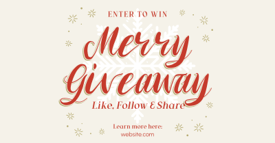 Merry Giveaway Announcement Facebook ad Image Preview