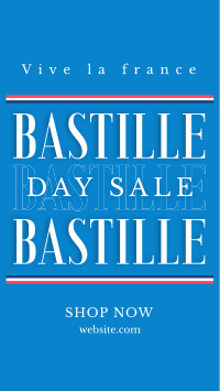 Happy Bastille Day Facebook Story Design