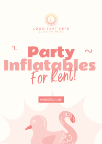 Party Inflatables Rentals Poster Design