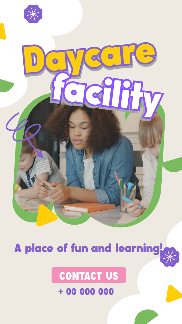 Cute Daycare Facility Instagram Story Design