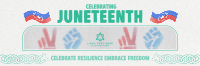 Rustic Juneteenth Greeting Twitter header (cover) Image Preview