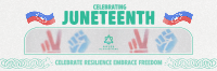 Rustic Juneteenth Greeting Twitter header (cover) Image Preview