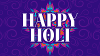 Holi Greeting Flourishes Facebook event cover Image Preview