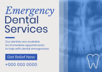 Corporate Emergency Dental Service Postcard Design