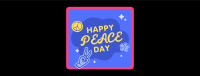 Peace Day Text Badge Facebook Cover Preview