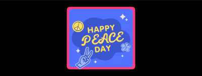 Peace Day Text Badge Facebook cover Image Preview