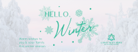 Minimalist Winter Greeting Facebook Cover Design