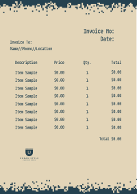 Technology Retro Pixel Invoice Design