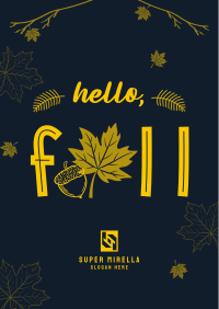 Hello Fall Greeting Poster Image Preview