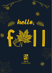 Hello Fall Greeting Poster Image Preview