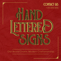 Hand Lettered Signs Instagram Post Preview