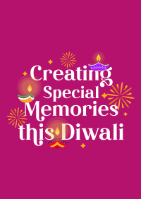 Diya Diwali Wishes Poster Design