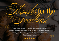 Bread and Pastry Feedback Postcard Image Preview