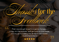 Bread and Pastry Feedback Postcard Design