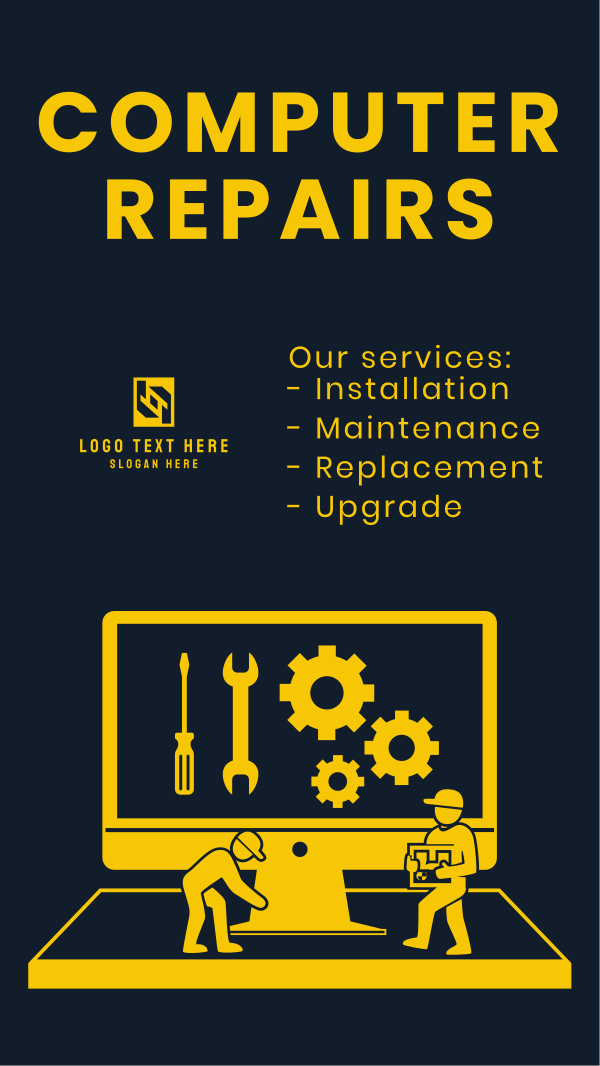 PC Repair Services Instagram Story Design Image Preview