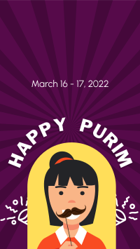 Girl Attending Purim Instagram story Image Preview