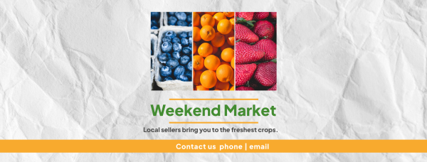 Weekend Fruits Facebook Cover Design Image Preview