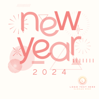 Abstract New Year Instagram post Image Preview