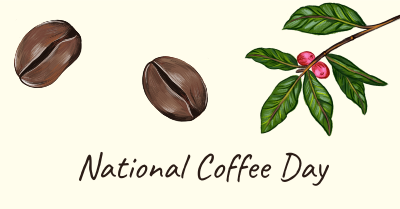 National Coffee Day Illustration Facebook ad Image Preview