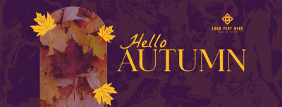 Hello There Autumn Greeting Facebook cover Image Preview