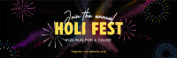 Holi Fest Fun Run Twitter Header Image Preview