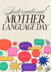 Modern Nostalgia International Mother Language Day Poster Image Preview