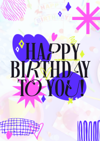 Quirky Birthday Celebration Poster Image Preview