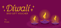 Happy Diwali Gift Certificate Design