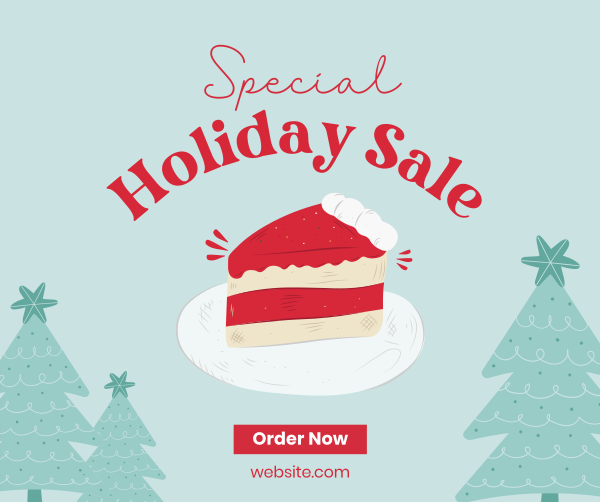 Special Holiday Cake Sale Facebook Post Design Image Preview