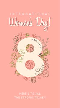 Women's Day Flowers Instagram Story Design
