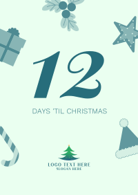 Cute Christmas Countdown Poster Design