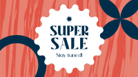 Abstract Beauty Super Sale Facebook Event Cover Design