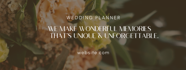 Wedding Planner Bouquet Facebook Cover Design Image Preview