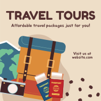 Travel Packages Instagram Post Design