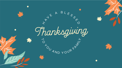 Thanksgiving Leaves Facebook event cover Image Preview