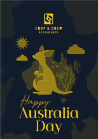 Kangaroo Australia Day Poster Image Preview