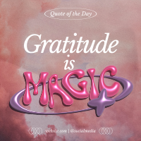 Metallic Magic Gratitude  Instagram Post Design